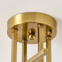 4-Light E26 (1 Pack) EGM Gold Semi Flush Mount Ceiling Light, Modern Kitchen Light Fixture with Base, Ceiling Lamp