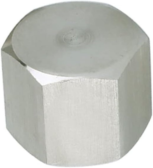 304 Stainless Steel Pipe Fitting Hex Cap, Heavy Duty 3/8" NPT Female, Pack of 2