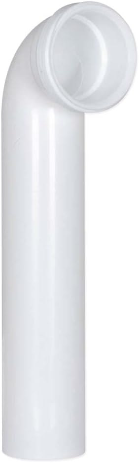 EZ-Flo 1-1/2 Inch x 16 Inch Kitchen Sink End Waste Center Outlet with Baffle, White Polypropylene, Slip Joint Connection