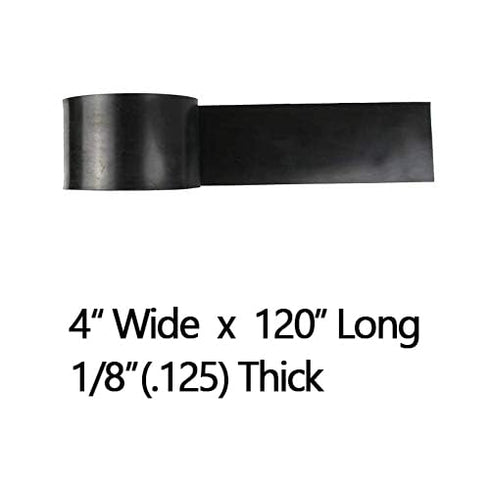 NABOWAN Solid Rubber Sheets, Strips, Rolls 1/8" Thick x 4" Wide x 120" Long for DIY Gasket Material and Padding