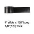 NABOWAN Solid Rubber Sheets, Strips, Rolls 1/8" Thick x 4" Wide x 120" Long for DIY Gasket Material and Padding