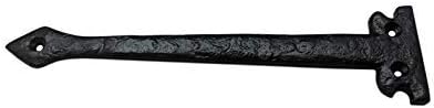 7" Dummy (4 Pack, Adonai Hardware "Agee Heavy Duty Antique Cast Iron Strap False or Faux or Hinge Front Matte Black)