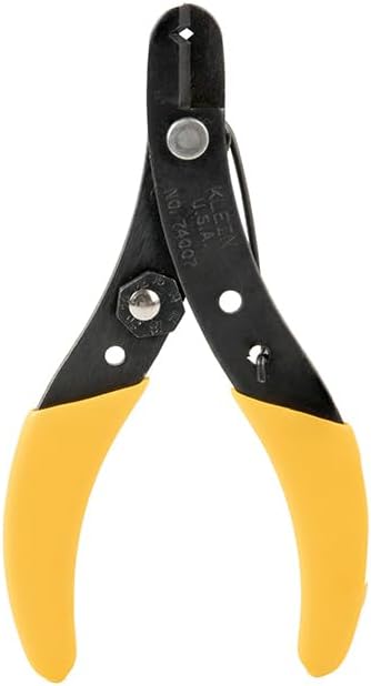 Klein Tools 74007 Adjustable Wire Stripper, Made in USA, Spring Loaded Stripper and Cutter for Solid and Stranded Wire