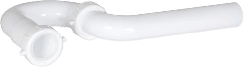 EZ-FLO 1-1/4 Inch P-Trap for Tubular Drain Applications, White Polypropylene, 35374