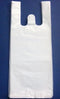 100ct White Plastic T-Shirt Shopping Bags (6x4x15-13mic)