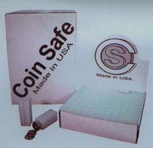 Square Quarter Coin Tube, Qty=10 Tubes