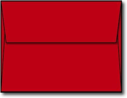Red A2 Envelopes - 50 Envelopes - 5 3/4 x 4 3/8 - Great for Christmas, Valentines, and Patriotic Holidays by Desktop Publishing Supplies