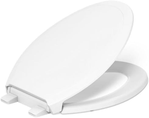 KOHLER 4734-RL-0 Rutledge ReadyLatch Soft Close Elongated Toilet Seat, Quiet-Close Lid Grip-Tight