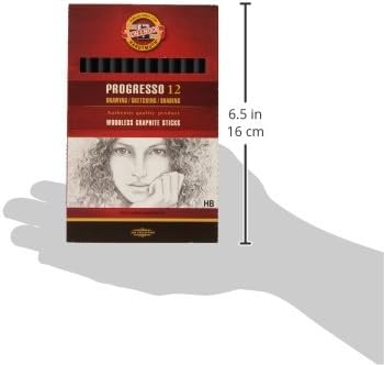 Koh-I-Noor Progresso HB Woodless Graphite Pencil, Box of 12