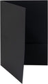 JAM PAPER Two Pocket Textured Linen Presentation Folders, Letter Size Business Folder, Black, Bulk 25/Pack