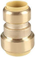 (Pack of 2) EFIED Push Fit Reducing Coupling 1/2" x 3/8", Push-to-Connect Plumbing Fitting with 2 Disconnect Clips