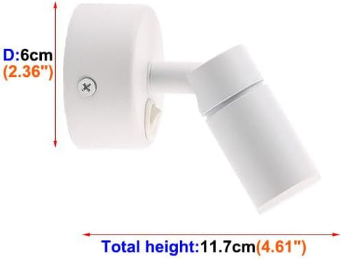 XDIAN 3W 3000K LED Reading Wall Light Fixture Bedside Lamp,White Finish Ceiling Lamp with Switch,Adjustable Lamp