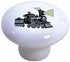Carolina Hardware and Decor Set 2 of Train Steam Engine Ceramic Cabinet Drawer Pull Knobs