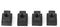 4PC Set T-Slot Nut Black Oxide Finish - 3/8-16 Threads for Table Slot, 7/16 Size