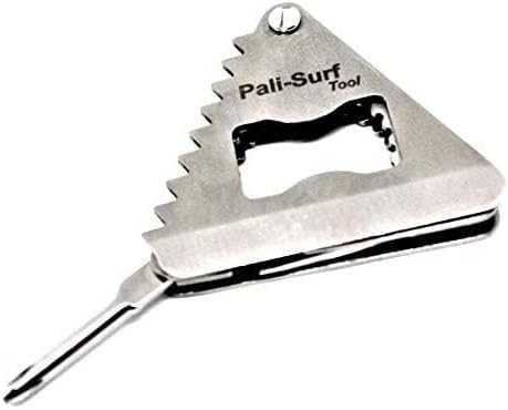 Ultimate SURF Gift Keychain, Multi Tool with Fin Key, Wax Comb, Scraper, Bottle Opener, Screwdrivers + 6 FCS GRUB Screws