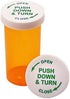 Plastic Prescription Vials/bottles 24 Pack W/caps Child Resistant Push Down and Turn 16 Dram Size