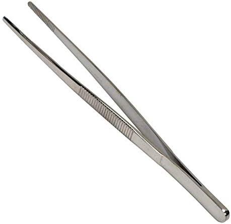 Precision Blunt Serrated Tips Stainless Steel Thumb Forceps Tweezers 6" (15.24 cm),