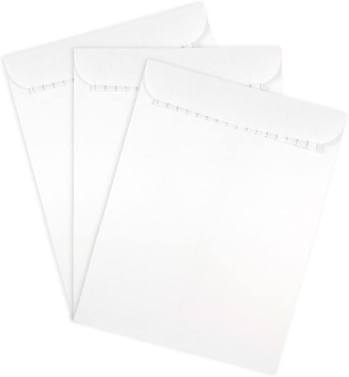 JAM PAPER 9 x 12 Open End Commercial Envelopes with Peel and Seal Closure - White - 50/Pack