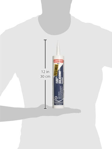 Loctite White 100% Silicone Sealant Tube, 10 oz