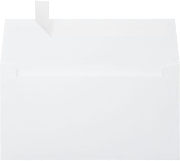 LUXPaper Photo Greeting Invitation Envelopes | 4 3/8" x 8 1/4" | 50 Qty, Bright White, 70lb. Text