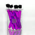 40pcs Glass Serological Test Tubes 10ml with Black Bakelite Screw Caps Silicon Liners, Borosilicate Glass