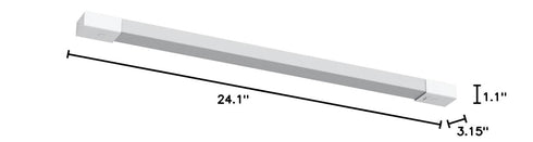 24in (1 Pack) GE LED HD+ Undercabinet Light Fixture, Linkable Integrated Slim Profile Fixture for Kitchens, Warm White