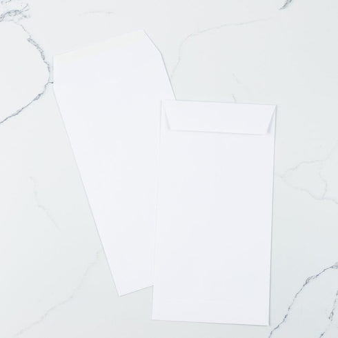 LUXPaper Open End Envelopes | Peel & Press | 6" x 11 1/2" | White | 70lb. Text | 50 Count