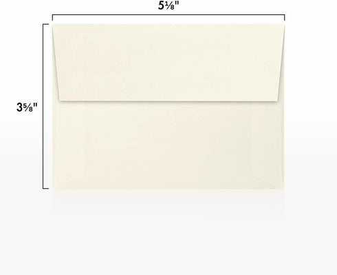 LUXPaper 4Bar A1 Invitation Envelopes, Peel & Press, 3 5/8" x 5 1/8", Natural Linen, 80lb Text, 50 Qty