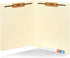 Blue Summit Supplies 100 Pack Manila Fastener File Folders, Reinforced Straight Cut End Tab Folders with 2 Fasteners,