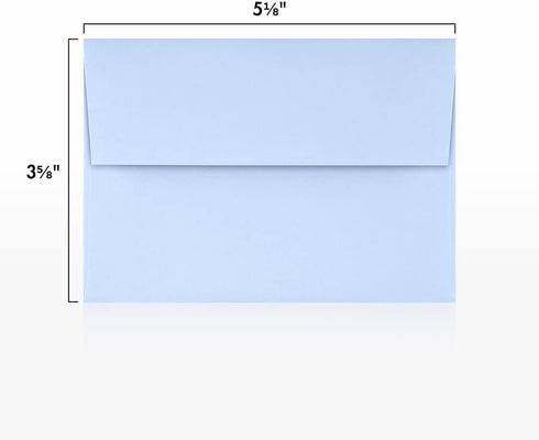 LUXPaper 4Bar A1 Invitation Envelopes | Peel & Press | Baby Blue | 3 5/8" x 5 1/8" | 80lb. Text | 50 Qty