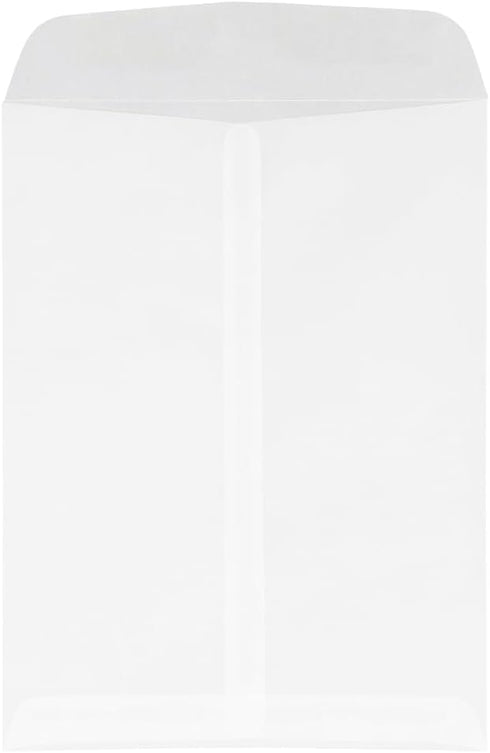 JAM PAPER 9 x 12 Open End Catalog Translucent Vellum Envelopes - Clear - 25 Pack