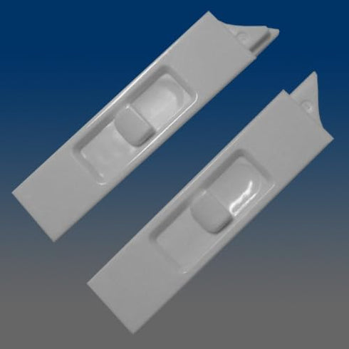 Vision Hardware One Pair of Recessed White Window Sash Tilt Latches, 7380RA-WHITE