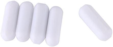 TOPINCN 5pcs Magnetic Stirrer Mixer Stir Bar Type-C White Color PTFE for Laboratory Stirrer Flea (C5*15mm)