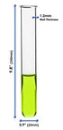 EISCO 24PK Test Tubes, 85ml - Borosilicate Glass, 1.2mm Thick Walls, 9.8" Tall, 1" Diameter