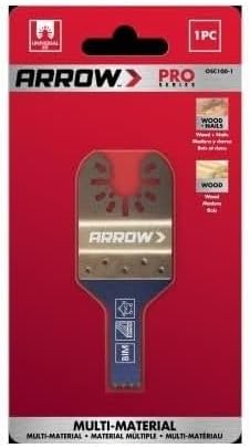 Arrow OSC100-1 Fine Detail Blade for Oscillating Tools, Cuts Wood, PVC, Drywall