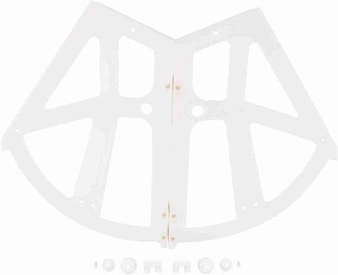 2-Layer White Shoe Cabinet Hinges - Replacement Flip Frames