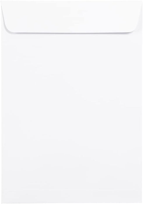 JAM PAPER 7 x 10 Open End Catalog Commercial Envelopes with Peel and Seal Closure - White (25/Pack)