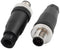 2 Pcs Field Wireable Connector M12 8 Pin Male Assembly Cable Plug, 180° Straight Male Type Plug