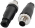 2 Pcs Field Wireable Connector M12 8 Pin Male Assembly Cable Plug, 180° Straight Male Type Plug