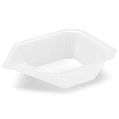 Pour Boat Weighing Dish by Globe Scientific, Bendable Polystyrene, Easy Pour Design, Disposable Scale Trays, 25mL