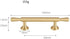 SANCHAKOU 2 Pack 96Mm Drawer Pulls Wardrobe Door Brass Handle Gold Single Hole Double Hole Bedside Table Cabinet Handle