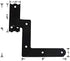1-1/16", 4 Pack (2 QCAA Steel Blind Shutter Hinge for Wood Frame & Brick, Power Coated Black, Pair), Made in Taiwan
