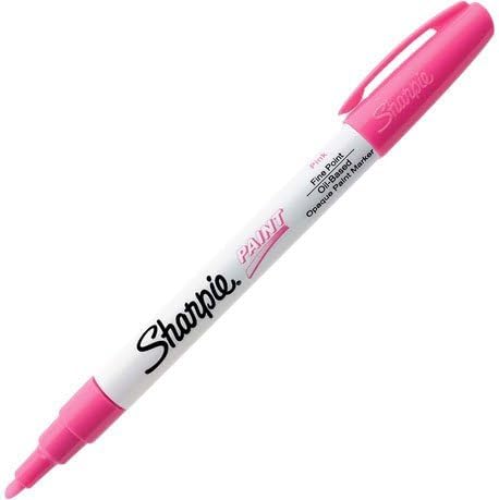 Sharpie Oil-Based Paint Marker - Fine Point, Pink, 1 Count for Rock Painting