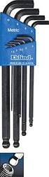 Eklind Tool Stubby-Ball-Hex-L Key Allen Wrench Set, 9pc Metric MM Sizes 1.5-10