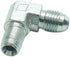 1 Piece 1/4" Male JIC x 1/8" Male NPT Hydraulic Fitting 37° Flare to 90° Elbow