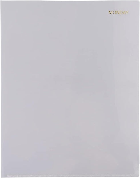 9 11 1/2 5 Protectors/Pack JAM PAPER Plastic Sleeves - Letter Size - x - Assorted Days of the Week Project Pockets