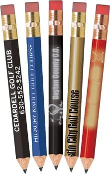 GRAPHITE Misprint Golf Pencils with Erasers - Round and Hexagon Wood, Sharpened With 2 HB Lead - Ideal School Supplies and Classroom Must Haves - Box of 144 Pcs by GRAPHITE