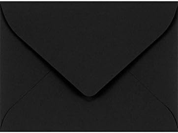 LUXPaper #17 Mini Envelopes, 2 11/16" x 3 11/16", Midnight Black, 50 Qty