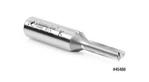 Amana Tool Carbide Tipped Straight Plunge, 1/4 Dia x 1", 2 Shank, Model 45486
