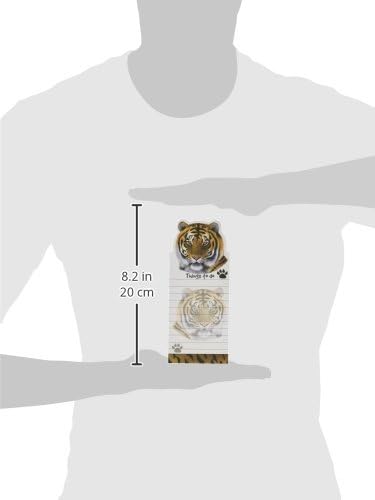 Tiger Magnetic List Pads, Uniquely Shaped Sticky Notepad, 8.5 by 3.5 Inches